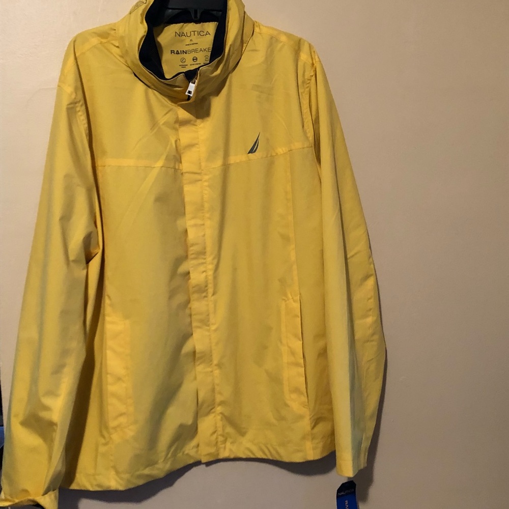 Men’s yellow Nautica rainbreaker jacket